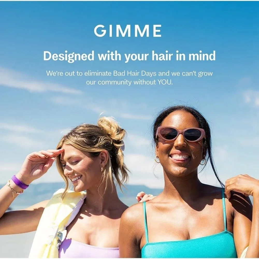 Gimme Beauty XL Rectangle Claw Clip Duo - Hair Clips with Velvet-Like Black